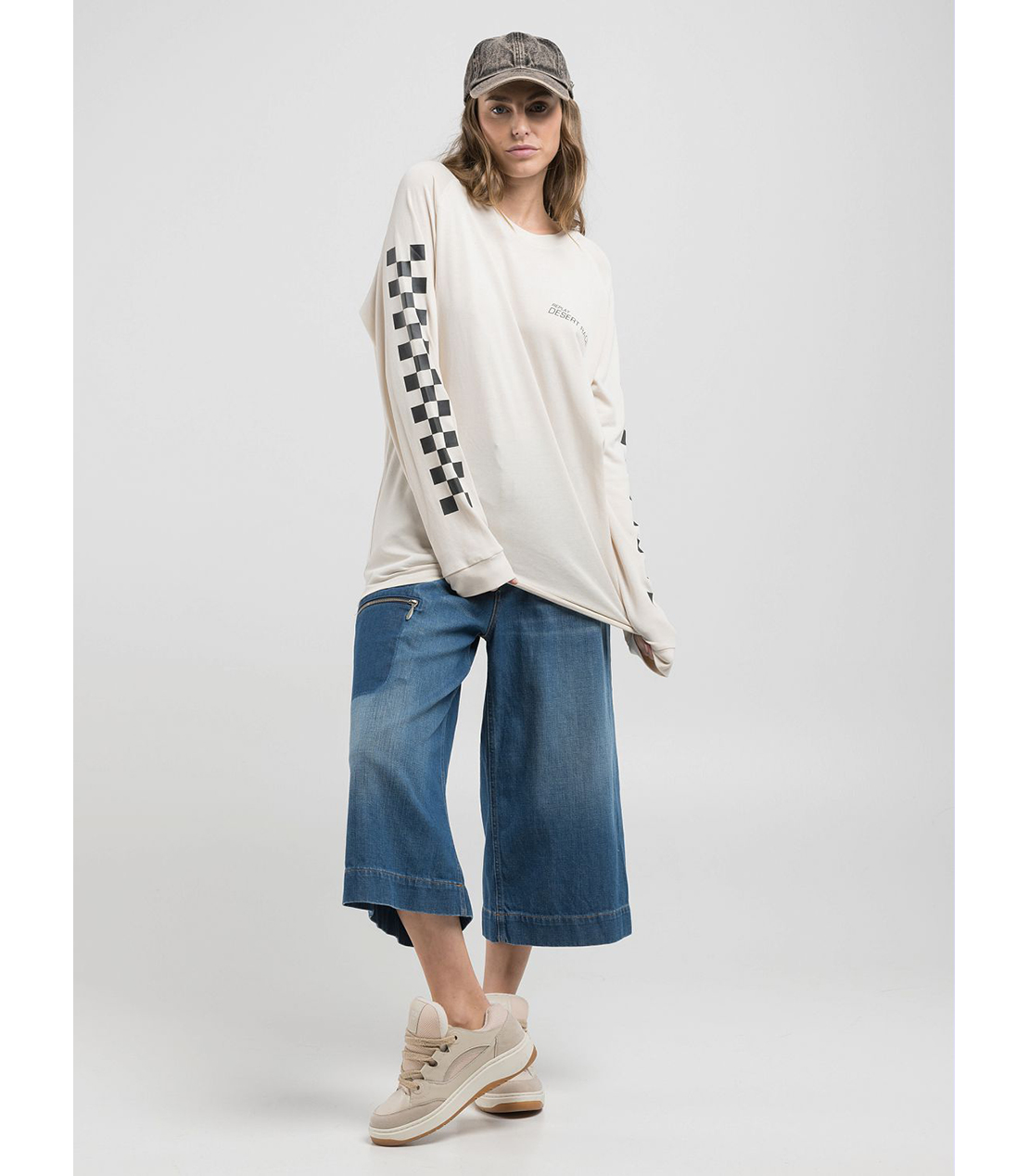 オーバーフィットコットンラスティックジャージープリントTシャツ 詳細画像 バターホワイト 3